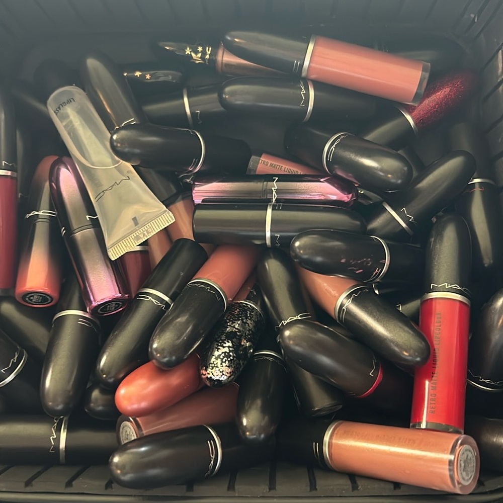 MAC LIPPIES.       these are older and Used very slightly and very sanitarily